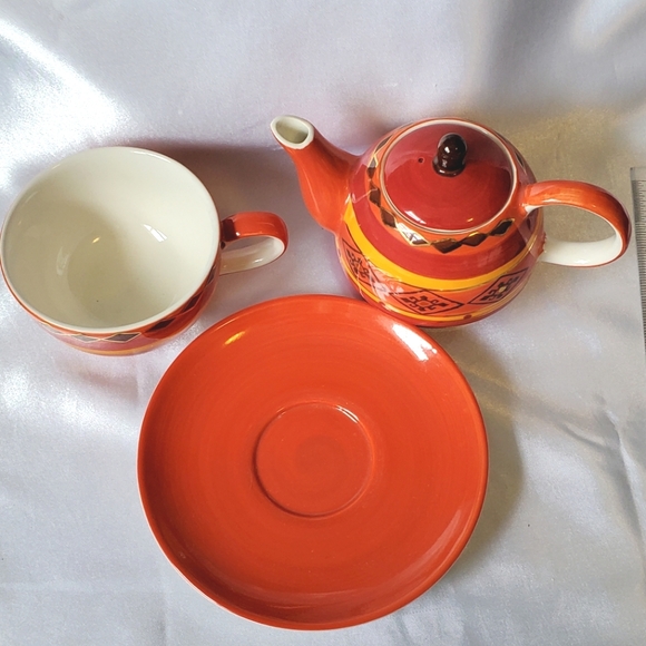 Thailand made Hamburg Cha Cult Hand Painted Tea Set - Picture 10 of 11